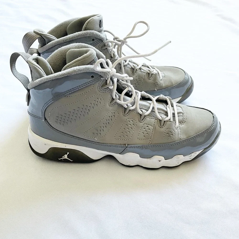 Nike Air Jordan 9 Retro IX 9 Cool 2012 Grey Sneakers Size 7Y - Picture 7 of 8